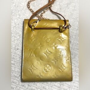 Louis Vuitton Gold Monogram pouch crossbody Vernis Kenmare